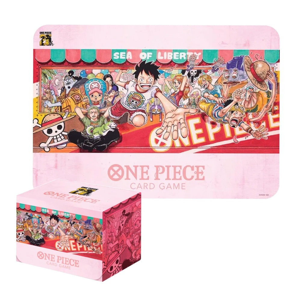 One Piece Card Game Playmat and Card Case Set - 25th Edition - fuzionbreaks